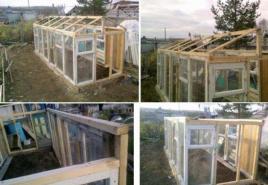 DIY greenhouses from old window frames